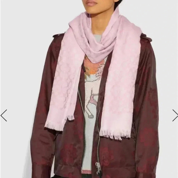 Coach Signature Scarf Taffy - Picture 1 of 4